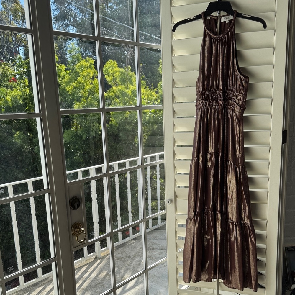 A.L.C. Shimmering Brown Maxi Dress